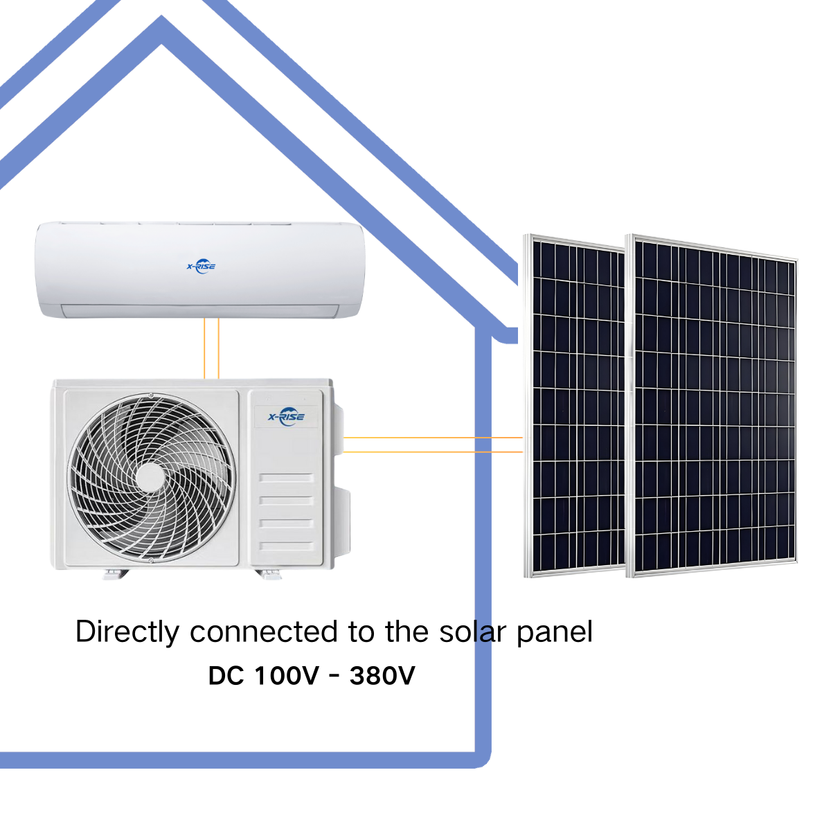 Hybrid AC/DC 24000BTU Solar Air Conditioner System