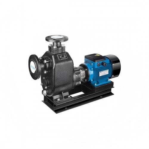 Non clogging self priming sewage pump