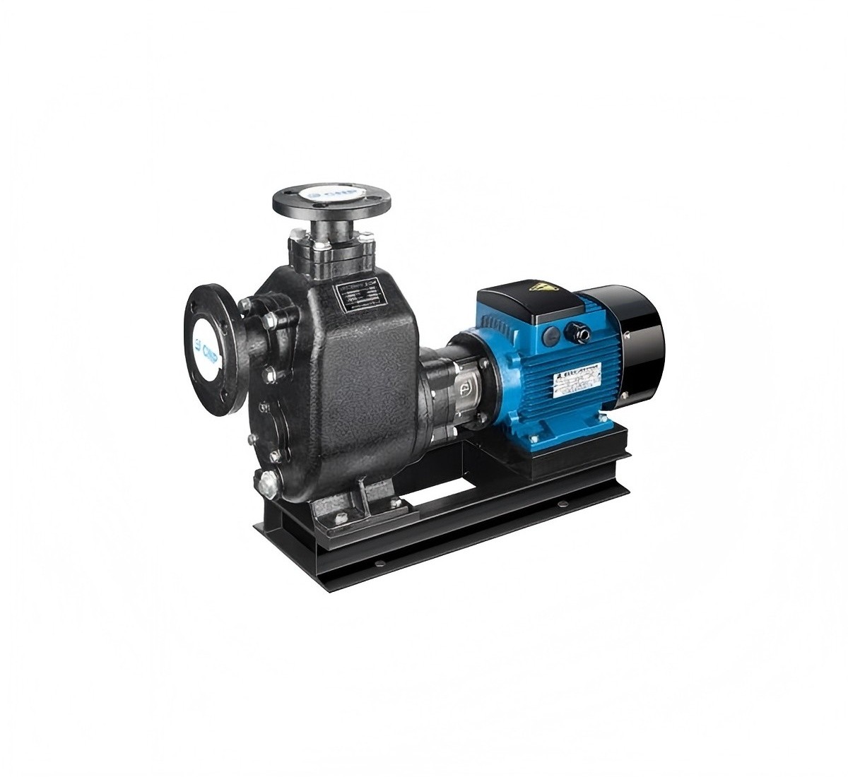 Non clogging self priming sewage pump